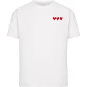 Miss Tee Camisa 'Amour Toujours Heart' vermelho / preto / branco