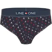 Line One Cueca navy / azul céu / vermelho