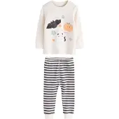 Next Pijama 'Halloween Characters' menta / laranja / preto / branco