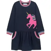 DANAMADE Vestido 'Saga' navy / azul claro / rosa / cor-de-rosa