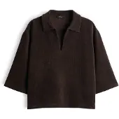 Opus Camisa 'Gicky' castanho escuro