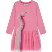 DANAMADE Vestido 'Blenda' azul claro / amora / rosa claro / prata