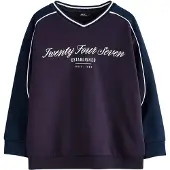 Next Sweatshirt navy / branco