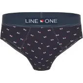 Line One Cueca navy / vermelho / branco
