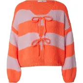 Hailys Casaco de malha laranja néon / cor-de-rosa