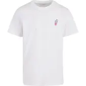 Mister tee Camisa 'Good Vibes Drink' lavanda / rosa escuro / branco