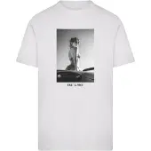 Mister tee Camisa 'Fast & Free' cinzento claro / preto / branco