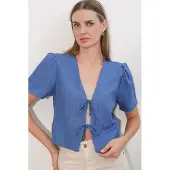 Big Dart Bolero 'Crop Top' azure