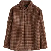 Next Camisa azul claro / castanho ferrugento