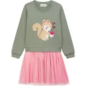 DANAMADE Vestido 'Erle' cappuccino / cáqui / cor-de-rosa / branco