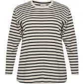 KAFFE CURVE Camisa 'Winni' preto / branco