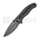 CIVIVI Navalha Vyrent Damascus, Black/Tan/Orange G-10