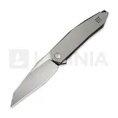 We Knife Navalha Tally, Polished Bead Blast Gray Titanium, Satin
