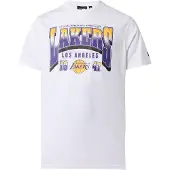 New Era Camisa 'NBA LOSLAK' amarelo / roxo escuro / preto / branco