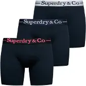 Superdry Boxers azul escuro / rosa claro / branco