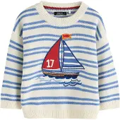 Next Pullover creme / azul real / laranja / vermelho