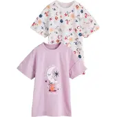 Next Camisola de pijama creme / azul noturno / eosin / branco