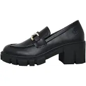 Bugatti Sapatos com cunha frontal preto