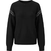 Imily Bela Pullover preto / branco pérola