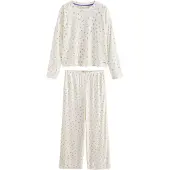Next Pijama creme / verde / amora