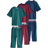 Next Pijama navy / verde / borgonha