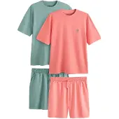 Next Pijama curto turquesa / rosa