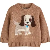 Next Pullover estuque / bege claro / chocolate / brocado