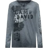 CAMP DAVID Camisa antracite / pedra / branco