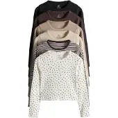 The Set Camisola bege / bege mosqueado / preto / branco