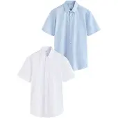 Next Camisa azul claro / branco