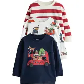 Next Camisola navy / verde claro / vermelho / branco