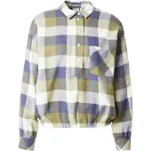 Emily van den Bergh Blusa azulado / oliveira / offwhite