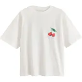 Next Camisa oversized verde / ameixa / vermelho / branco