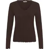 Cream Camisa 'Ribba' castanho escuro