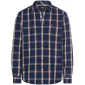 Camel active Camisa azul escuro / cinzento / laranja
