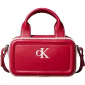 Calvin Klein Malas de tiracolo 'Contrast Monogram' vermelho / branco
