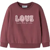 Name it Sweatshirt 'NMFOCLOVE' malva / cyclam / branco
