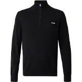 HUGO Pullover 'San Quintus' preto / branco