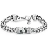 Brosway Pulseira de aço masculina Knocker BKC21 Distintiva