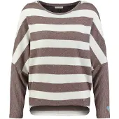 Key Largo Pullover ' FENJA ' ecru / castanho