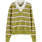 Next Pullover castanho / cáqui / verde pastel / branco