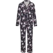 LASCANA Pijama navy / azul claro / baga / rosa escurecido