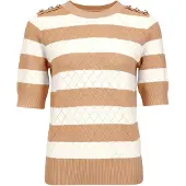 Imily Bela Pullover camelo / branco
