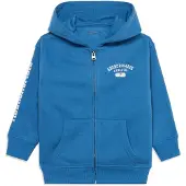 Abercrombie & Fitch Casaco em moletão azul real / branco