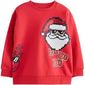 Next Sweatshirt 'Christmas' vermelho / preto / branco