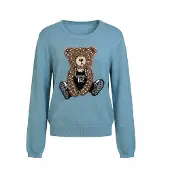 Imily Bela Pullover azul / castanho escuro / preto / branco