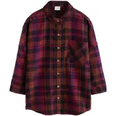 Next Blusa castanho / azul-violeta / rosa escuro / preto
