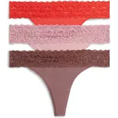 Tommy Hilfiger Underwear Tanga chocolate / rosa escurecido / vermelho