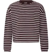 Ichi Sweatshirt 'BASMA' castanho / branco