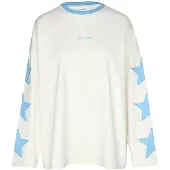 OH APRIL Camisa 'Venetia' azul céu / offwhite